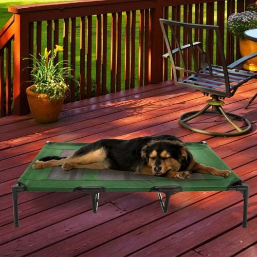 Elevated Dog Bed – Indoor/Outdoor Dog Cot or Puppy Bed for Pets up to 110lbs by Petmaker (Green) Elevated Dog Bed – Indoor/Outdoor Dog Cot or Puppy Bed for Pets up to 110lbs by Petmaker (Green)