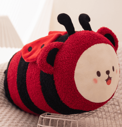 Cute Bee Pillow Lying Cartoon Animal Figurine Doll Butterfly Plush Toy Holiday Gift