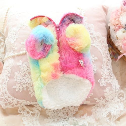 Pet Fleece-lined Thickened Double-layer Plush Two-leg Cotton-padded Coat