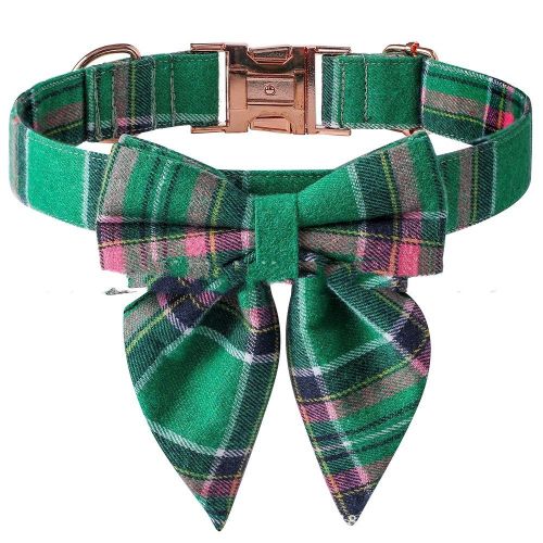 Pet Bow Dog Collar Metal Buckle