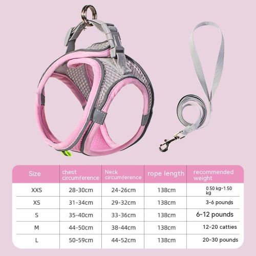 Hand Holding Rope Pet Dog Breast Strap Summer Breathable